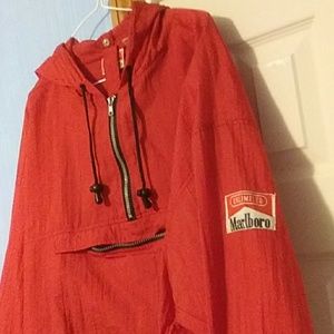 Marlboro Unlimited 3/4 zip windbreaker hoodie